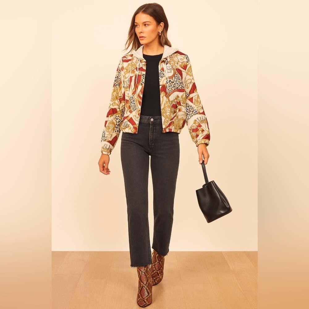 Atlantic Beach Vintage Safari Explorer 100% Silk Bomber Jacket Coat M